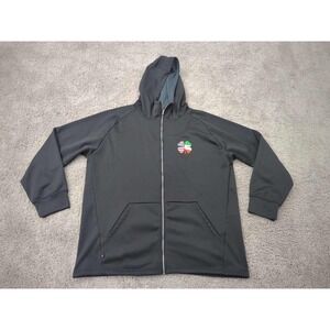 Pennant Sportswear Full Zip Hoodie Mens 2XL Black Italian-American Shamrock Logo